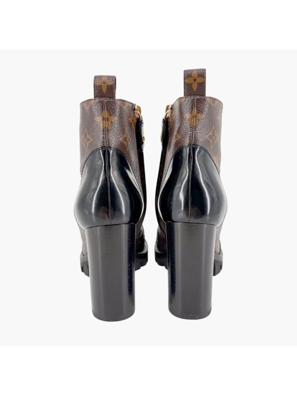 Louis Vuitton Star Trail Combat Boots LV Monogram Brown Size 38.5 US 8.5 Women's - Picture 6 of 15